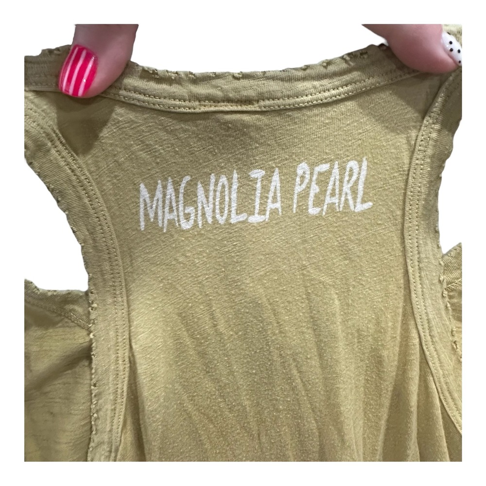 Magnolia Pearl Cotton Paz Tank Tunic Dress Distressed Mustard OS